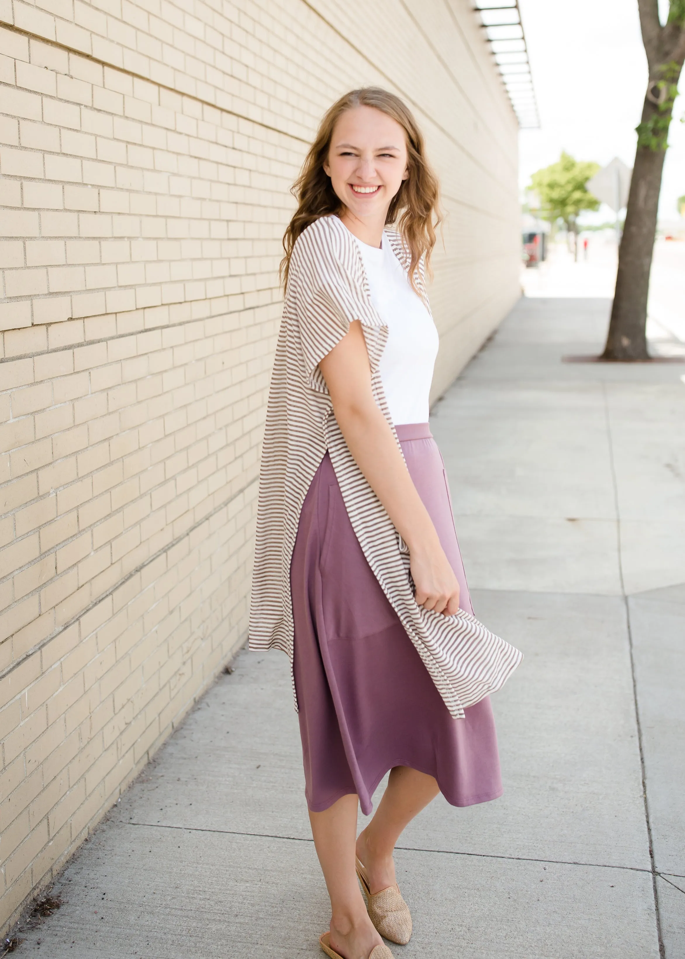 Striped Beach Style Kimono - FINAL SALE
