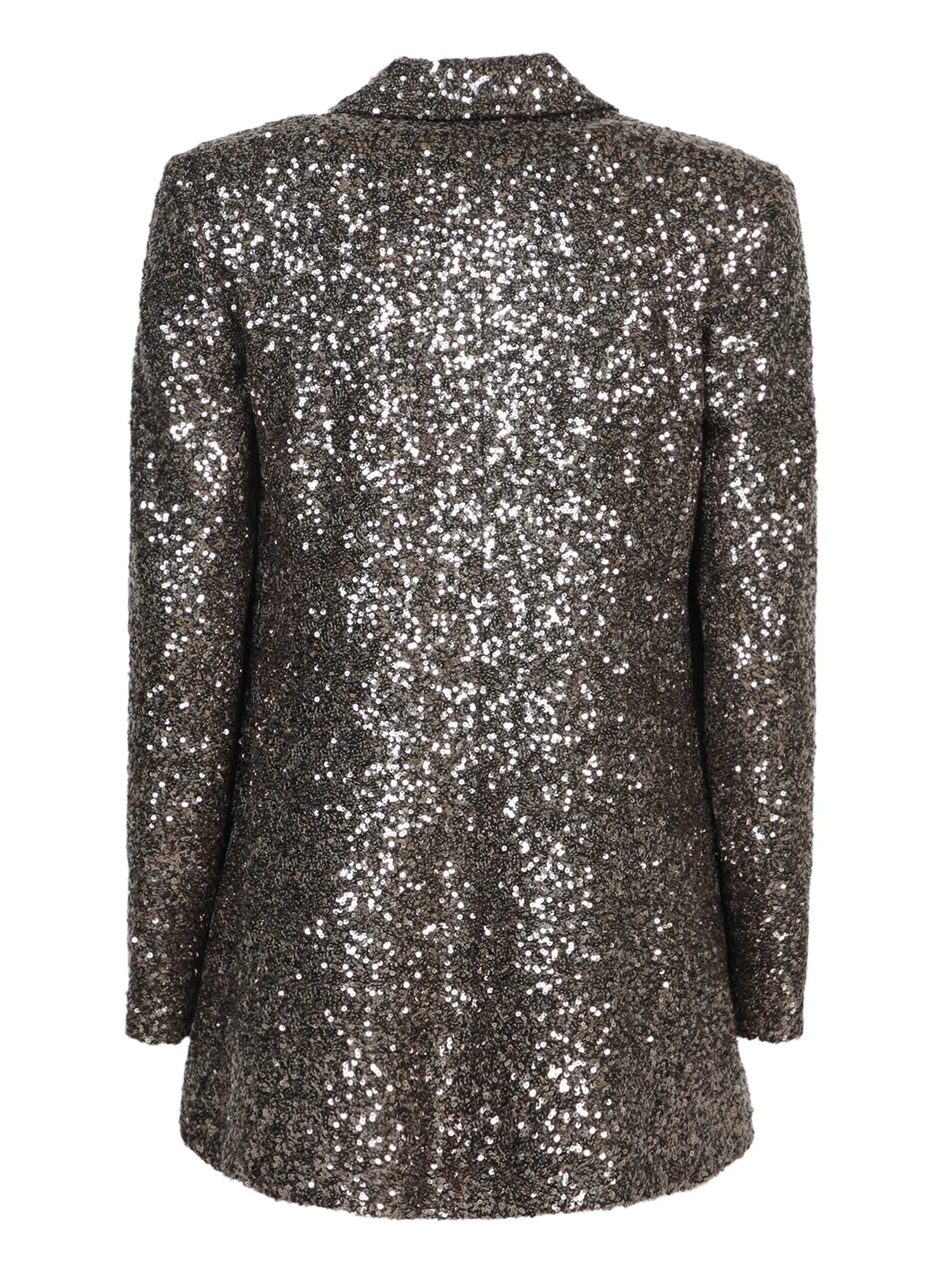 Taupe Sequined Shawl Jacket