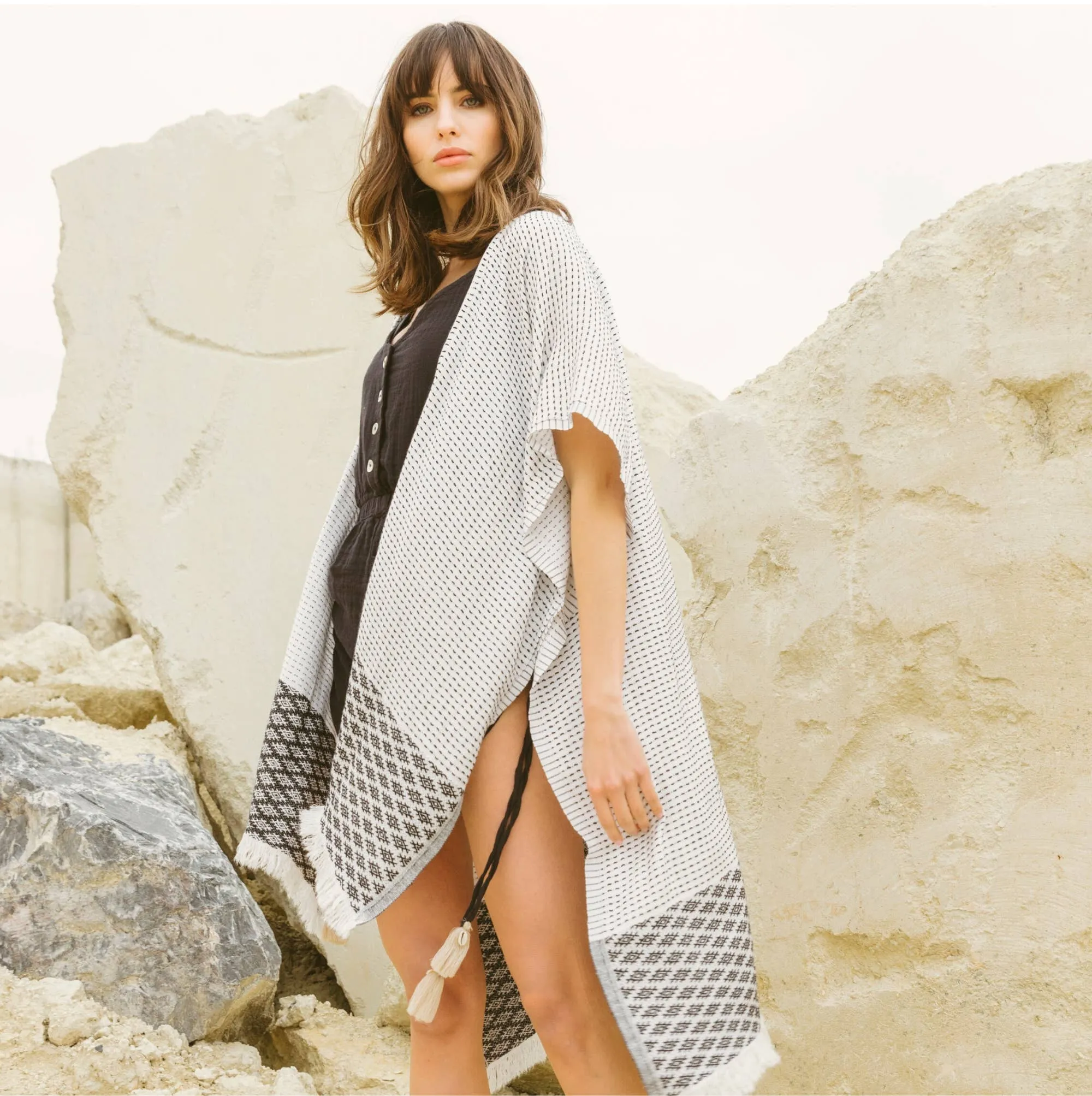 The Handloom Rami Kimono