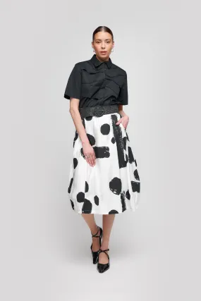 Uchuu CS25-205 Black Spot Midi Skirt