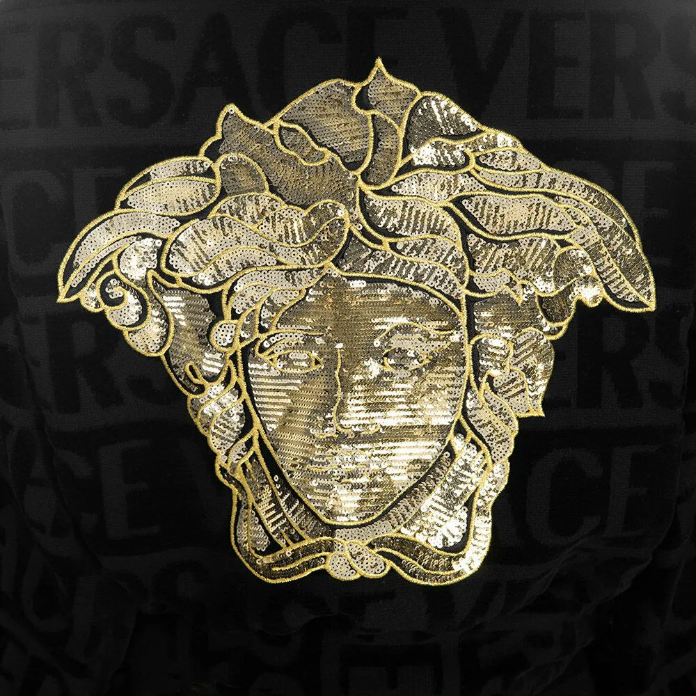 Versace Logomania Medusa Bathrobe - Black Medusa Sequined