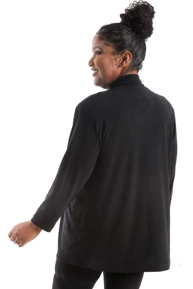 Vikki Vi Jersey Black Kimono Jacket