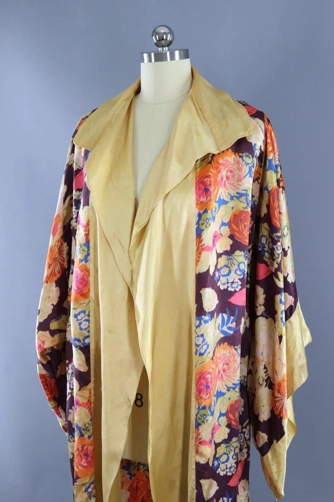 Vintage 1920s Silk Robe