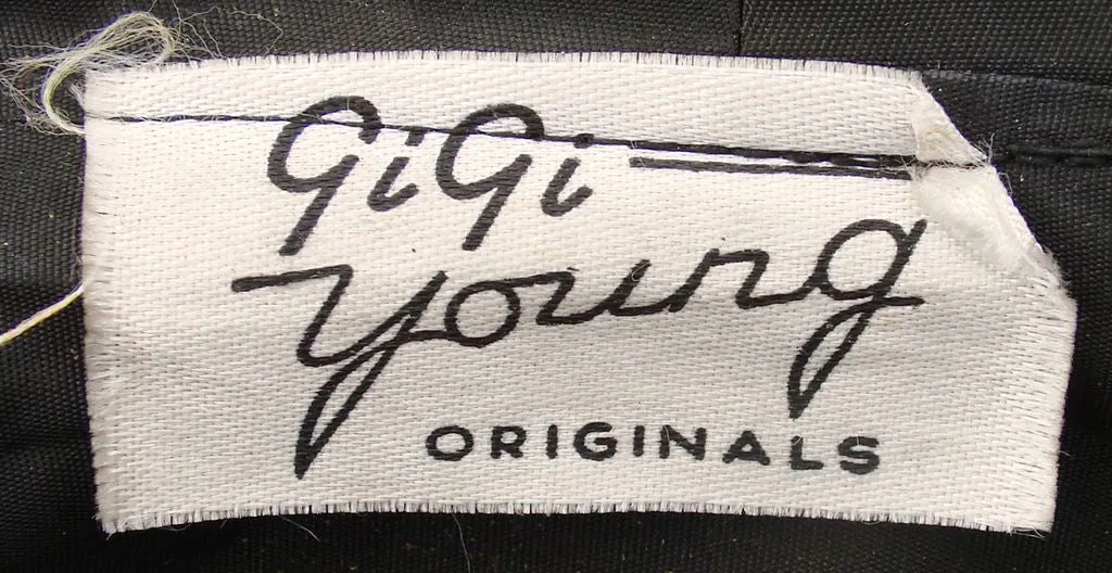 Vintage 1950s Cocktail Dress Black Sequin Taffeta with Bolero by GiGi Young - Small