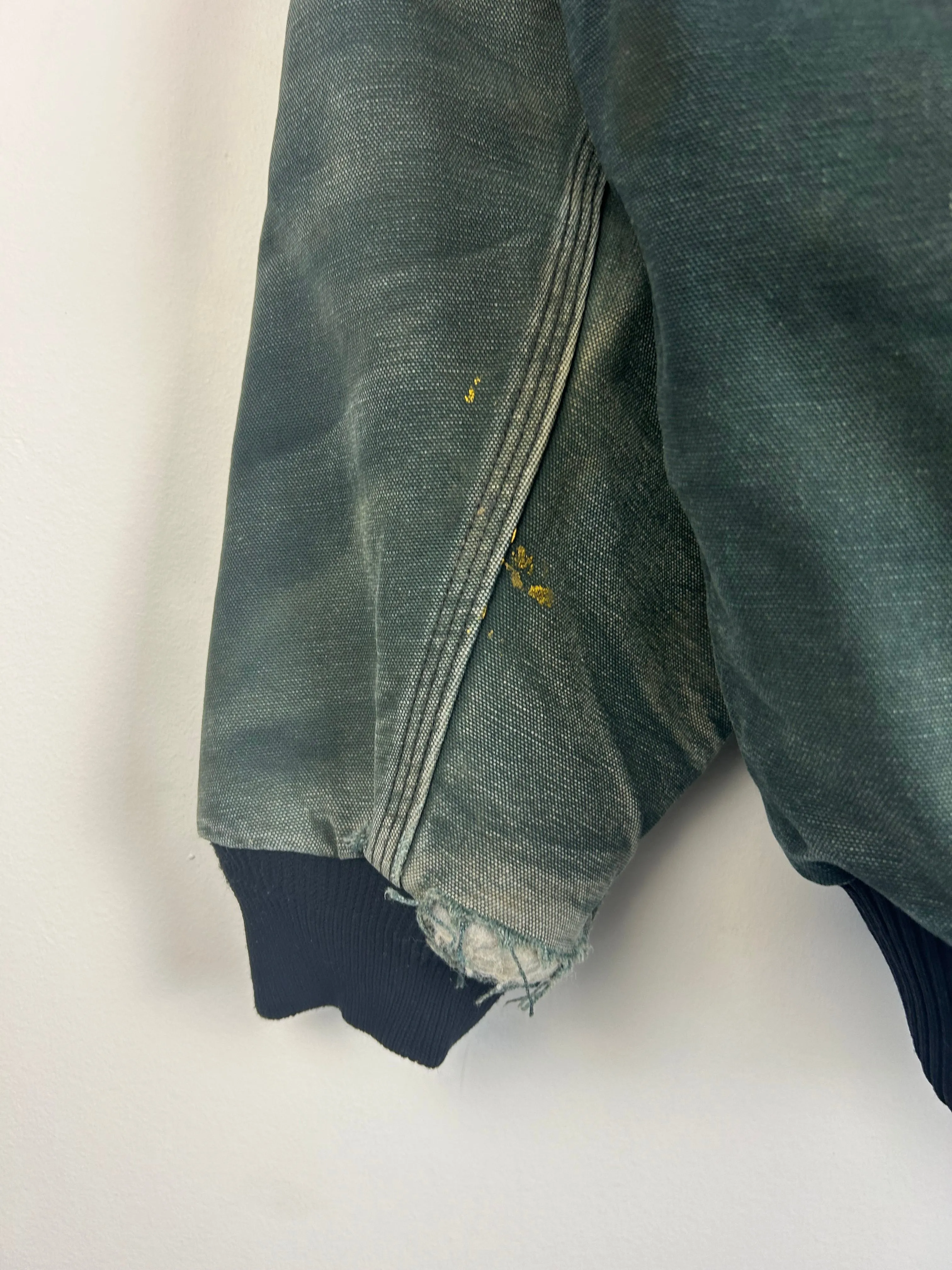 Vintage Carhartt Thrashed Active Hooded Black Jacket