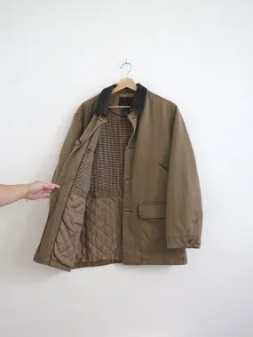 Vintage Houndstooth Quilted Coat (M)