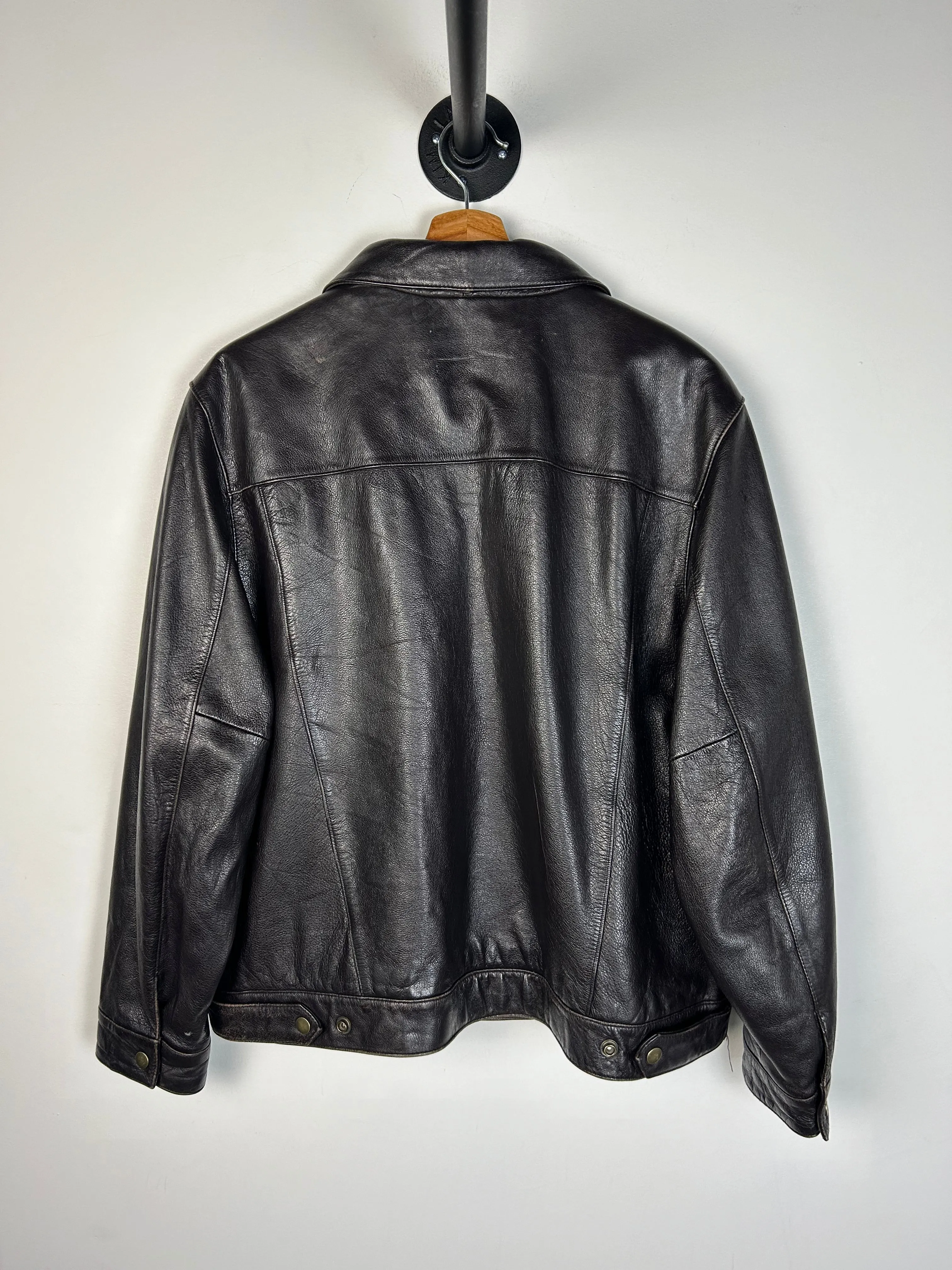 Vintage Y2K Wilsons Brown Leather Cropped Jacket