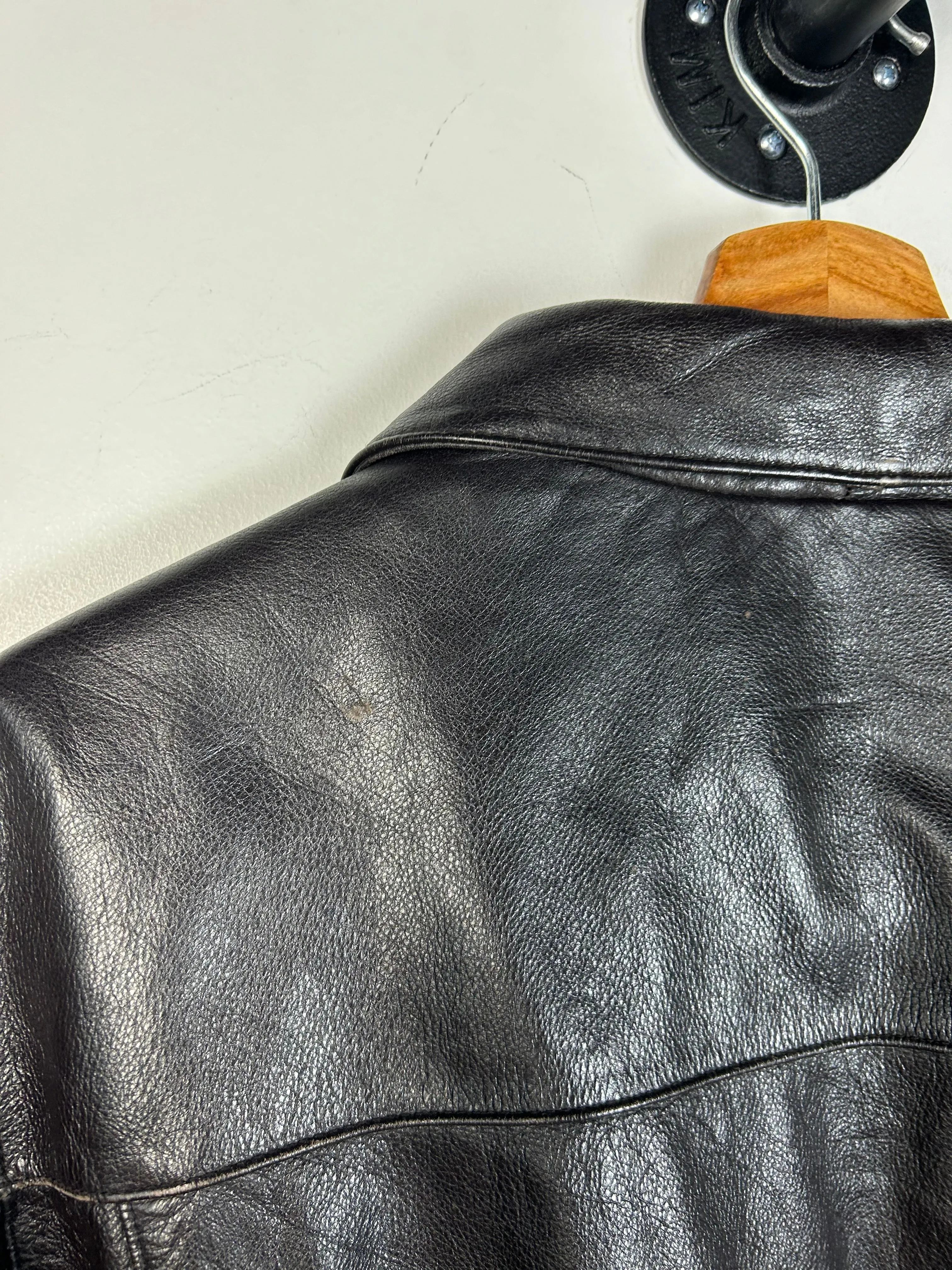 Vintage Y2K Wilsons Brown Leather Cropped Jacket
