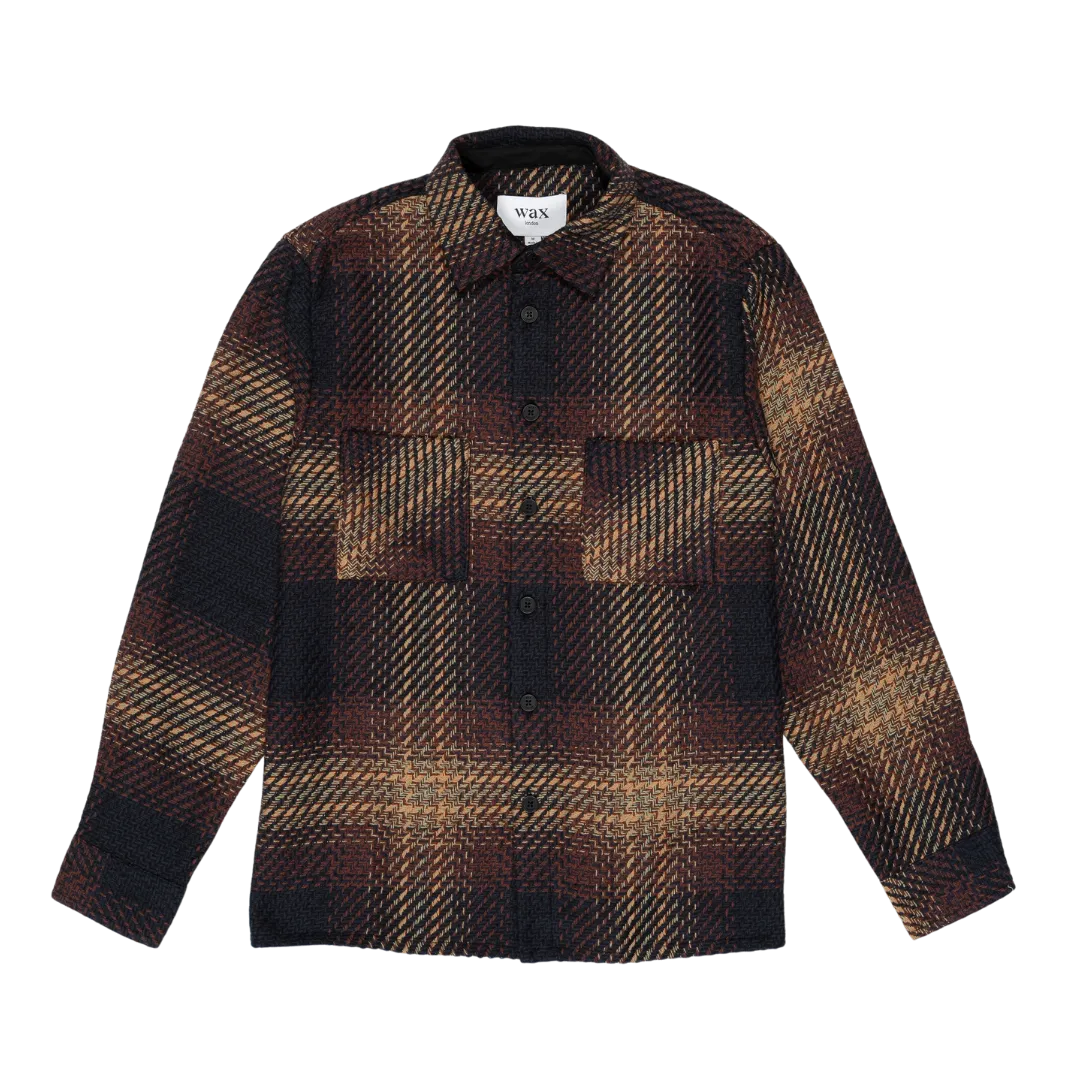 Wax London : Whiting Overshirt in Ombre Windowpane