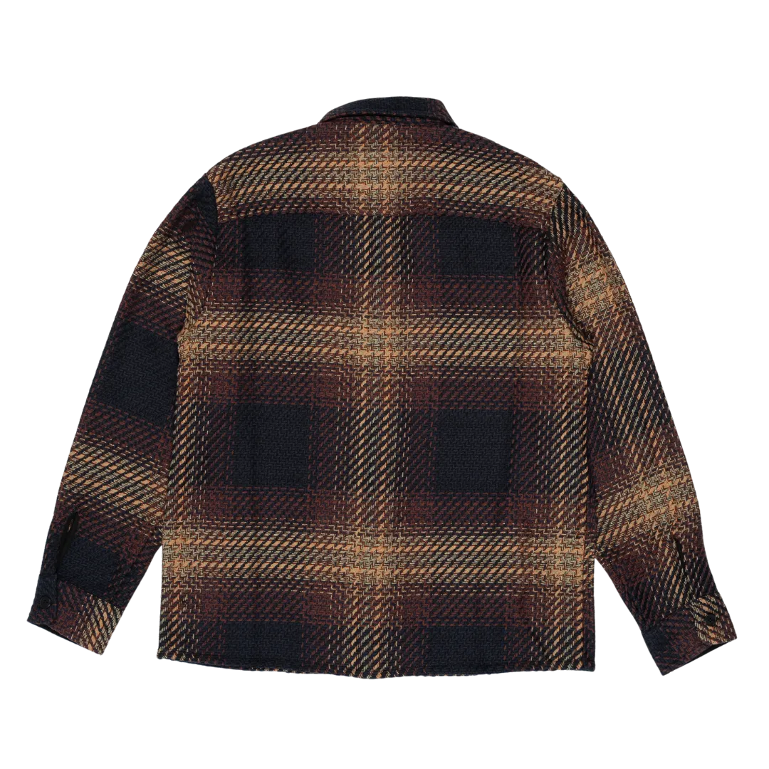 Wax London : Whiting Overshirt in Ombre Windowpane