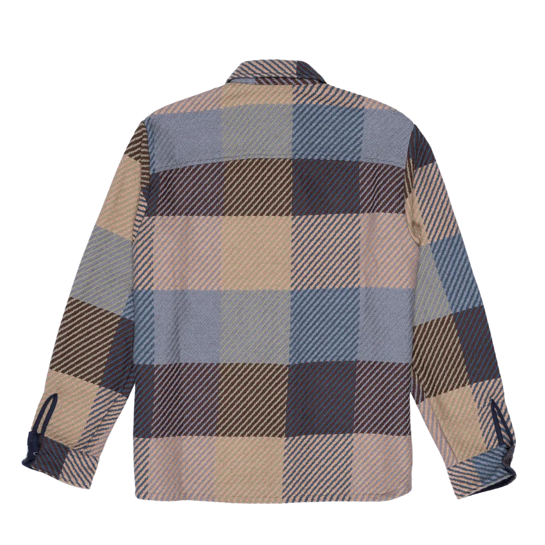 Wax London : Whiting Overshirt in Square Check