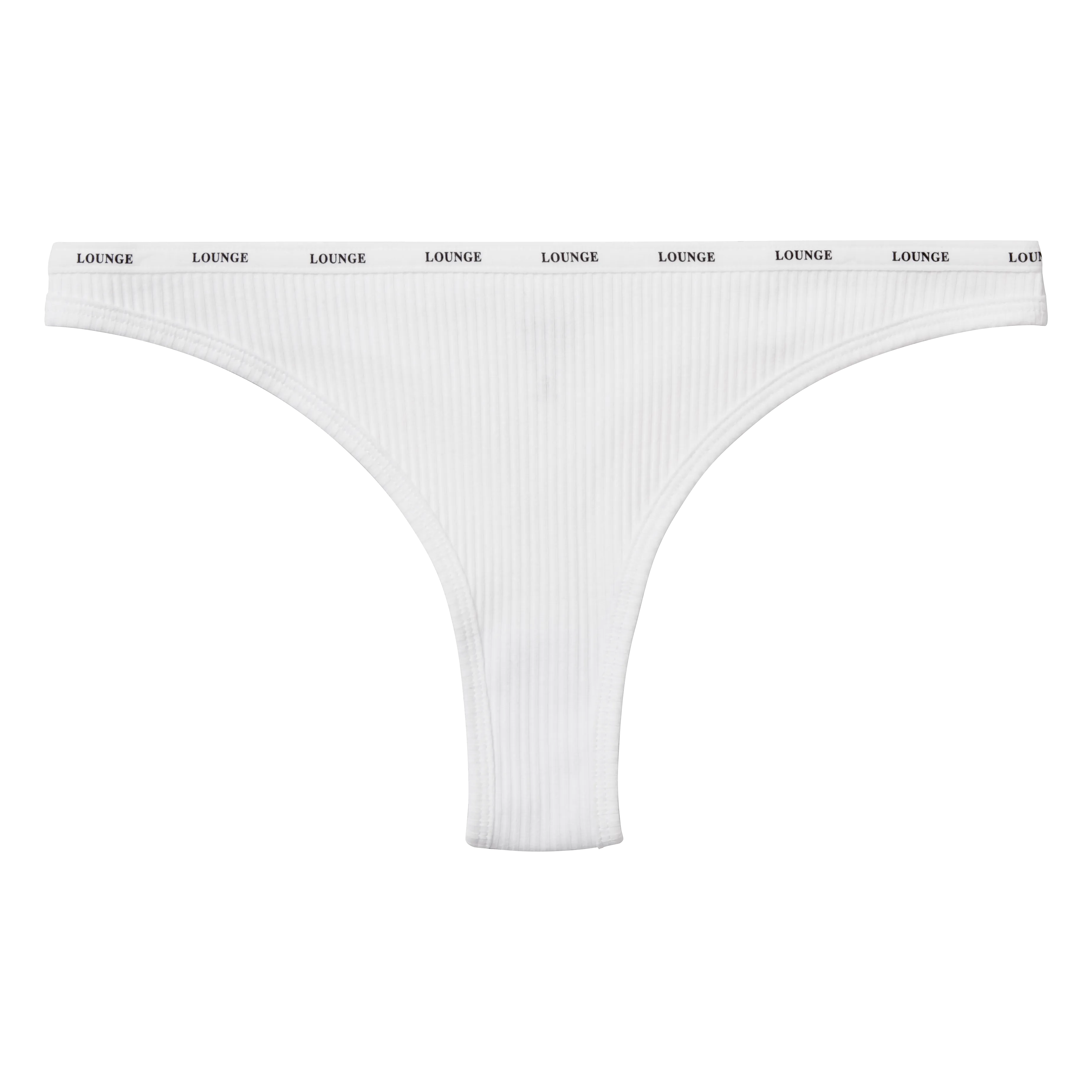 White So Soft Ribbed Thong