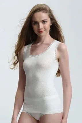 White Swan W300 WL303 Thermal Sleeveless Ivory Vest
