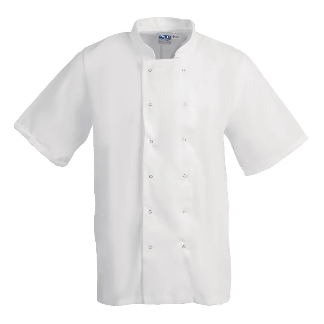 Whites Boston Unisex Short Sleeve Chefs Jacket White 2XL - B250-XXL