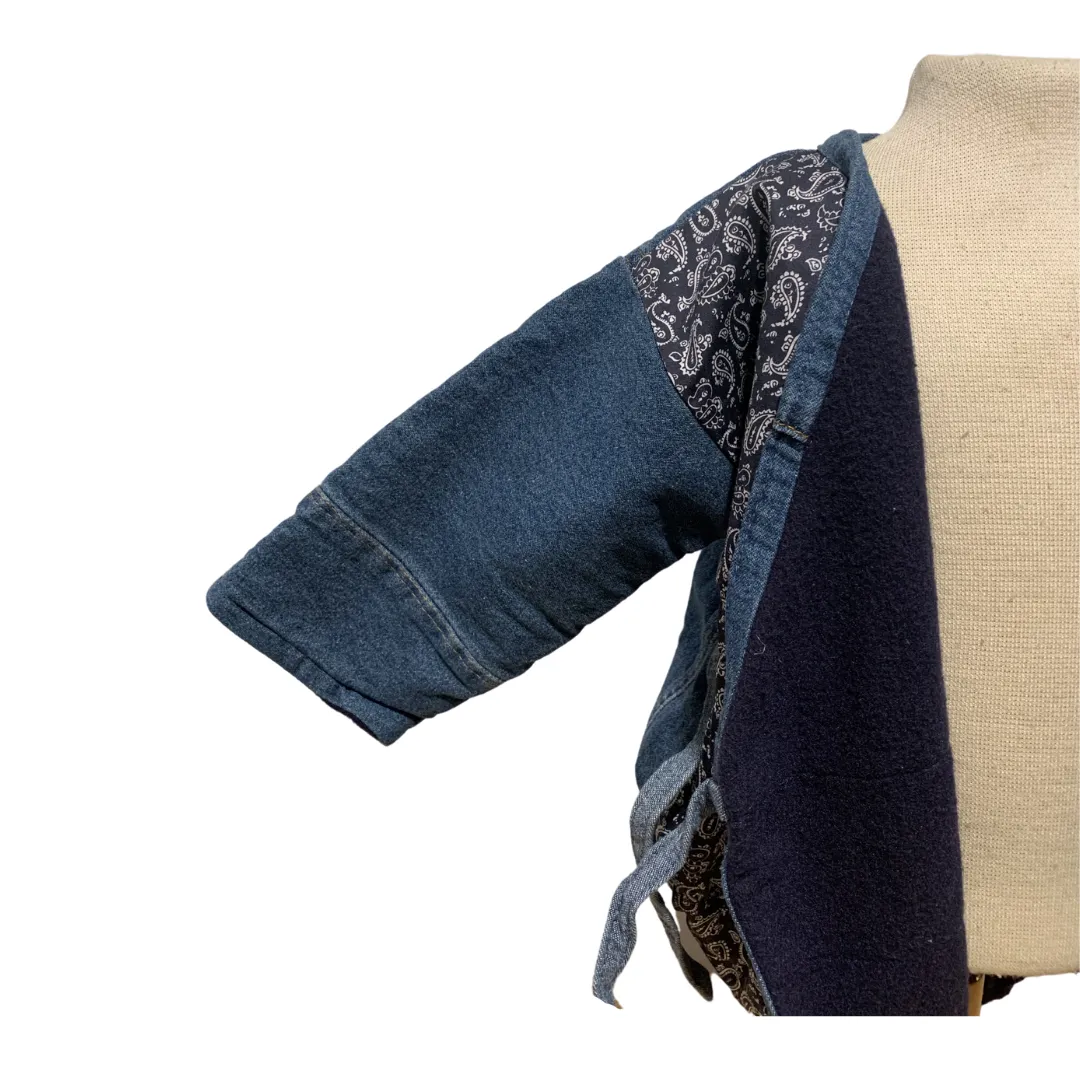 Winter Kimono onesie for babies.