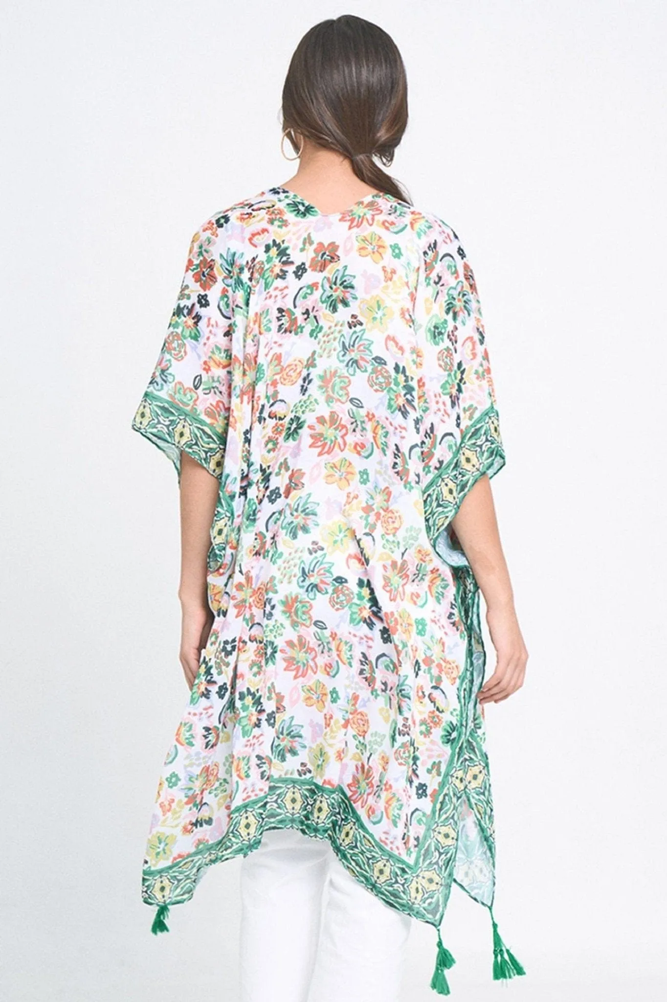 WLK310370 Francesca Floral Print Kimono