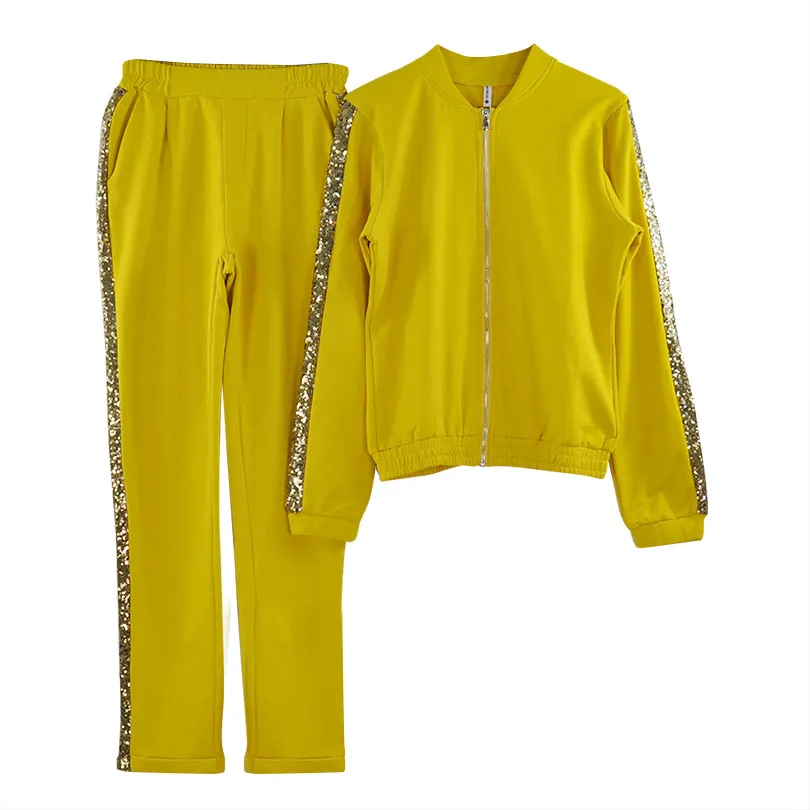 Women Casual Cotton Tracksuit Women 2 Piece Set Zipper Jacket and Pants