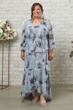 Women's Chiffon Two-Piece Jacket Dress Set