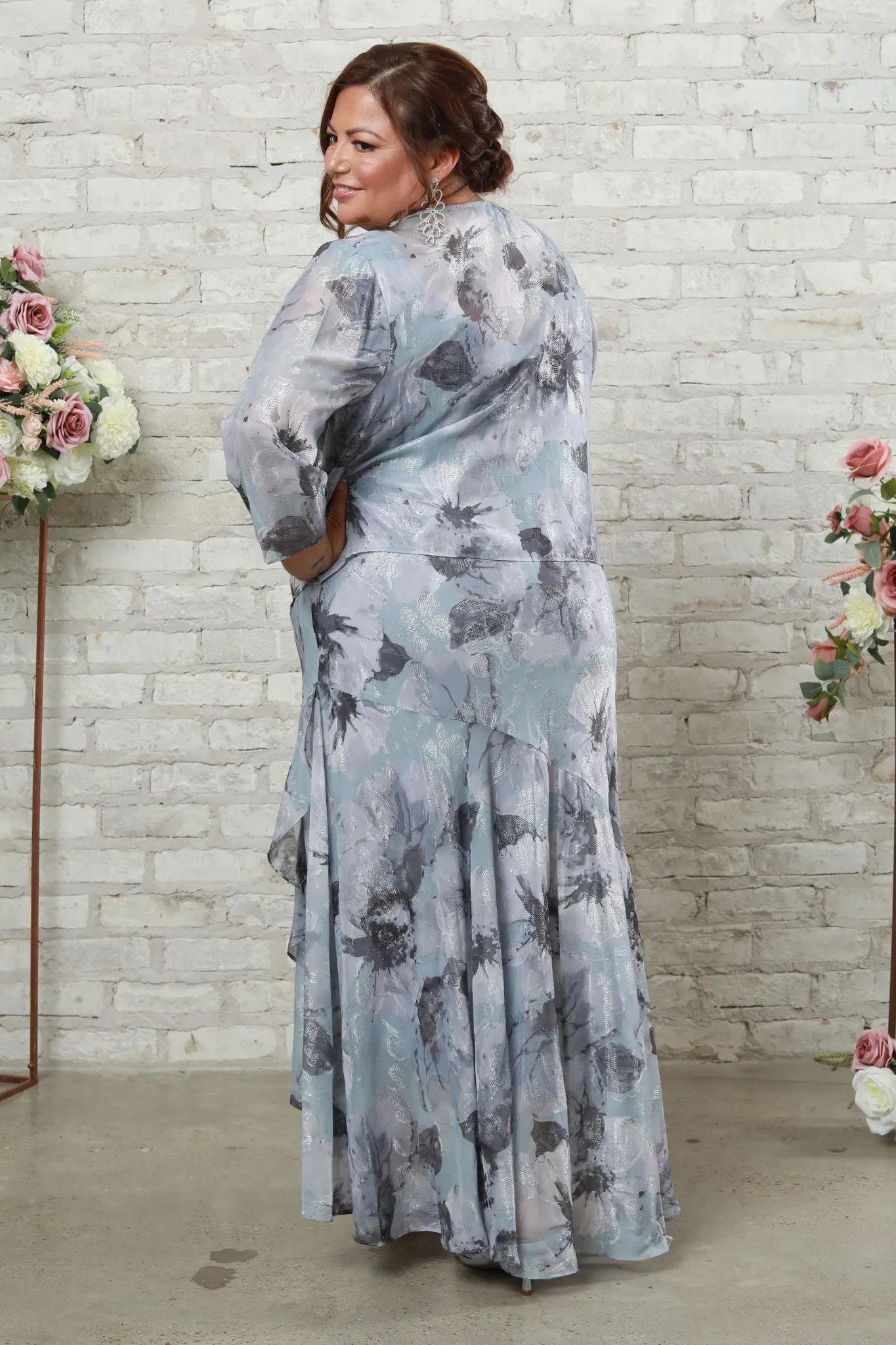 Women's Chiffon Two-Piece Jacket Dress Set