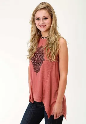 Women's Roper Tank Top w/ Henna Floral Print
