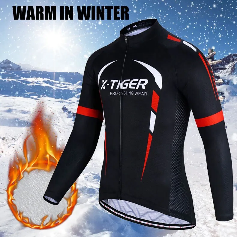 X-TIGER Winter Cycling Thermal Jersey Set X21