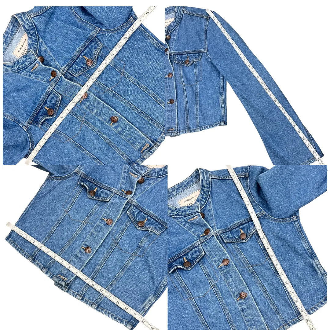 Y2K Cropped Denim Jacket Size Small