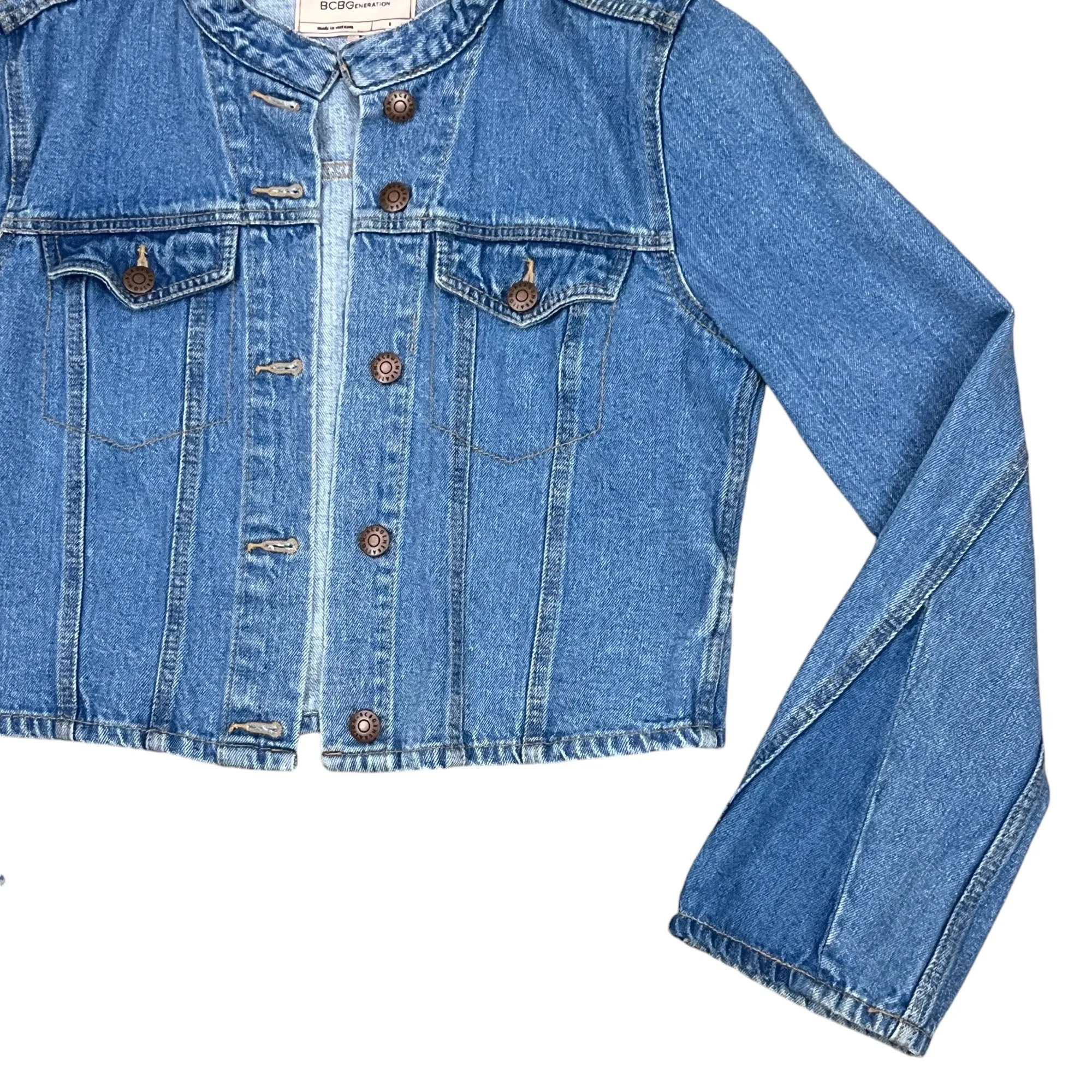 Y2K Cropped Denim Jacket Size Small