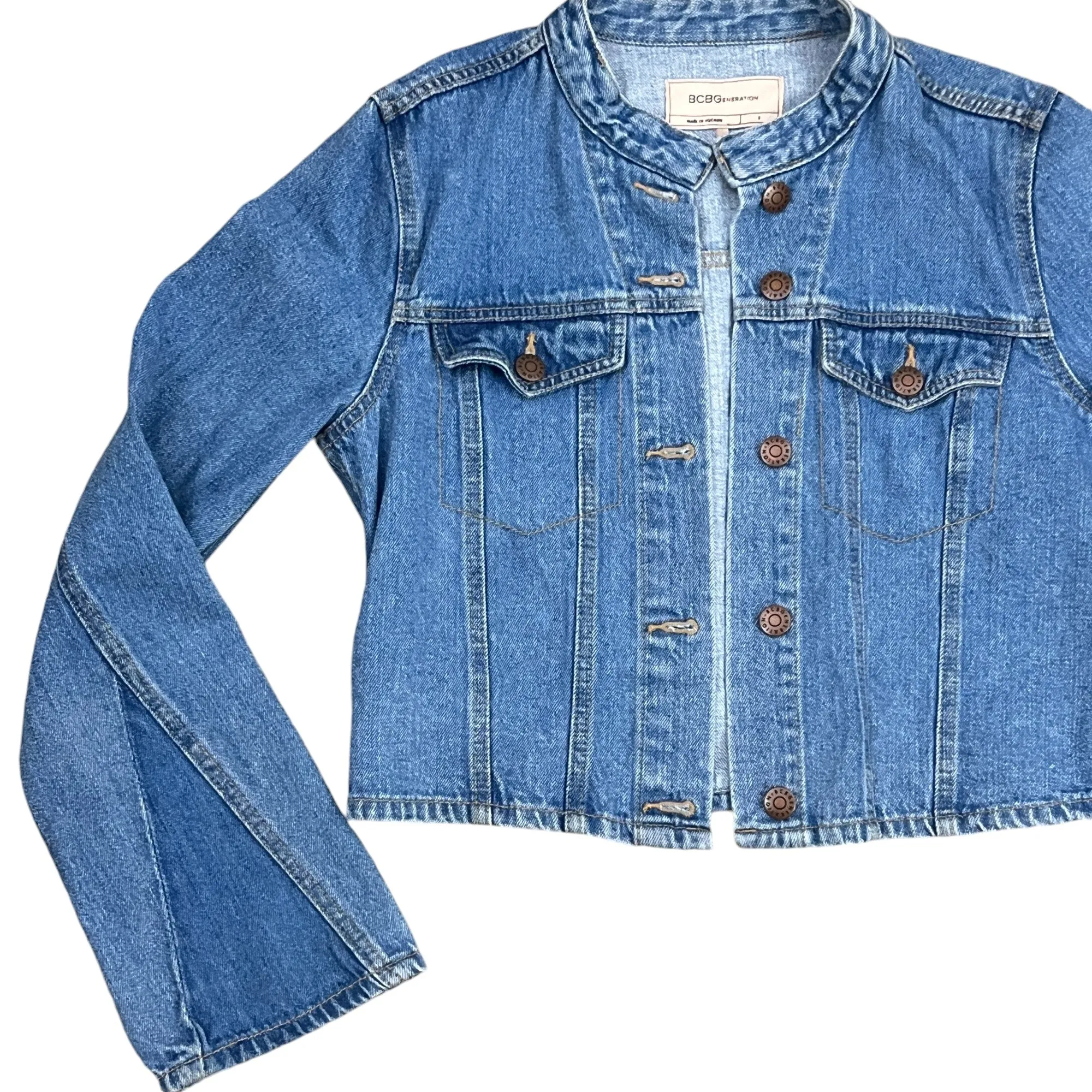 Y2K Cropped Denim Jacket Size Small